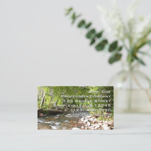 Oak Creek II in Sedona Arizona Natuur Fotografie Visitekaartje (Staand voorkant)