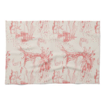 Oak & Elk Dagelijks Toile in Roze koraal & room