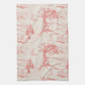 Oak & Elk Dagelijks Toile in Roze koraal & room Theedoek (Verticaal)