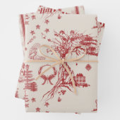 Oak en Elk vakantiestokje in Brick Red Inpakpapier Vel (In situ)