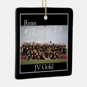 Oak Football - Gepersonaliseerde versiering Keramisch Ornament (Rechts)