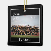 Oak Football - Gepersonaliseerde versiering Keramisch Ornament (Links)