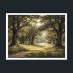 Oak forest. Postcard Briefkaart<br><div class="desc">Oak forest on a sunny summer day.</div>