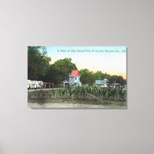 Oak Grove Villa SceneEl Verano, CA Canvas Afdruk (Voorkant)