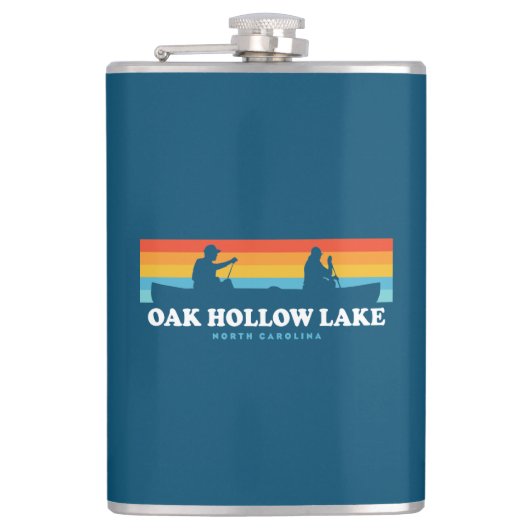 Oak Hollow Lake North Carolina Canoe Heupfles (Voorkant)