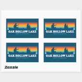 Oak Hollow Lake North Carolina Canoe Rechthoekige Sticker (Vel)
