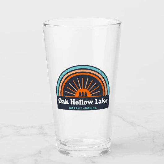 Oak Hollow Lake North Carolina Rainbow Glas (Voorkant)