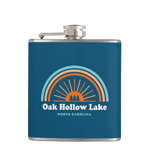 Oak Hollow Lake North Carolina Rainbow Heupfles (Voorkant)