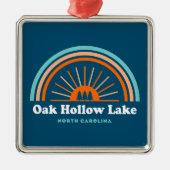 Oak Hollow Lake North Carolina Rainbow Metalen Ornament (Voorkant)