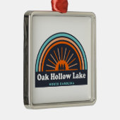 Oak Hollow Lake North Carolina Rainbow Metalen Ornament (Rechts)