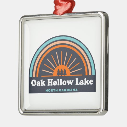 Oak Hollow Lake North Carolina Rainbow Metalen Ornament (Links)