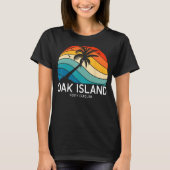 Oak Island Beach North Carolina Beach Palm Tree So T-shirt (Voorkant)