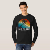 Oak Island Beach North Carolina Beach Palm Tree So T-shirt (Voorkant volledig)