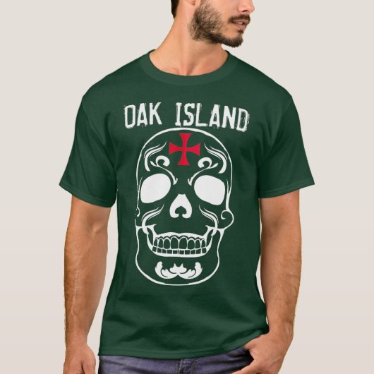Oak Island Cross Skull T-shirt (Voorkant)
