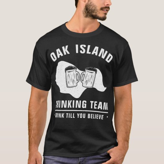 Oak Island Drinking Team Funny Templar Mystery T-shirt (Voorkant)