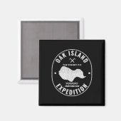 Oak Island Expeditie Treasure Hunt Retro Mysterie Magneet (Voorkant / Achterkant)