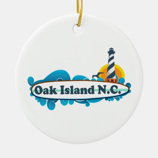 Oak Island Keramisch Ornament (Voorkant)