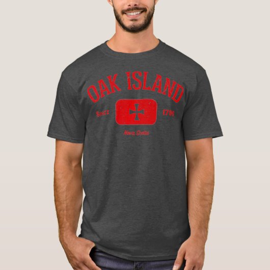 Oak Island Knight Templar Cross Design Gift T-shirt (Voorkant)