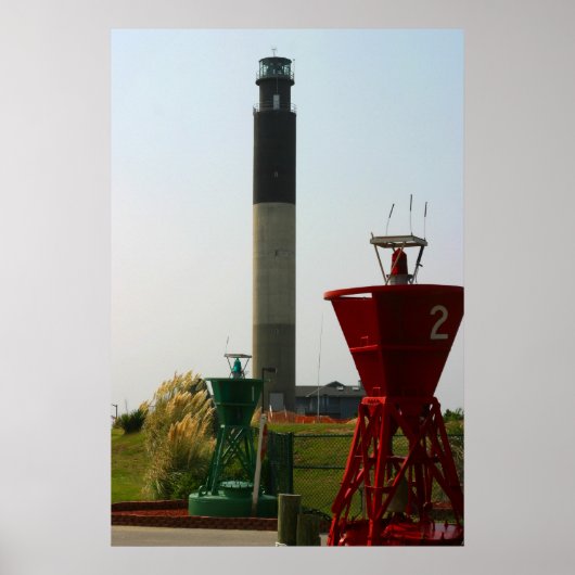 Oak Island Light en Buoys Poster (Voorkant)