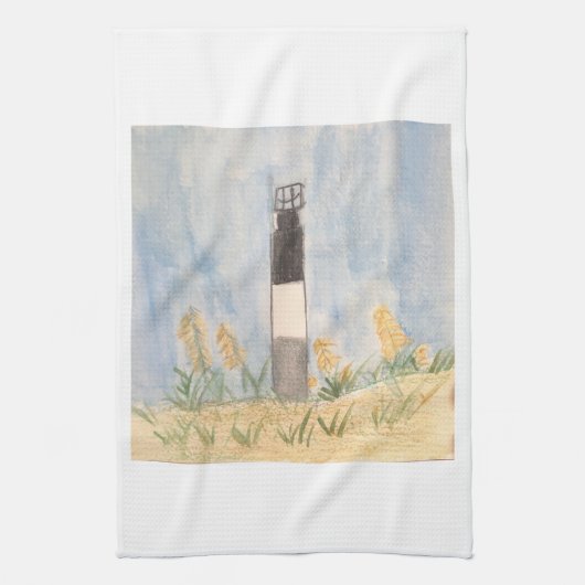 Oak Island Lighthouse Kitchen Towel Theedoek (Verticaal)