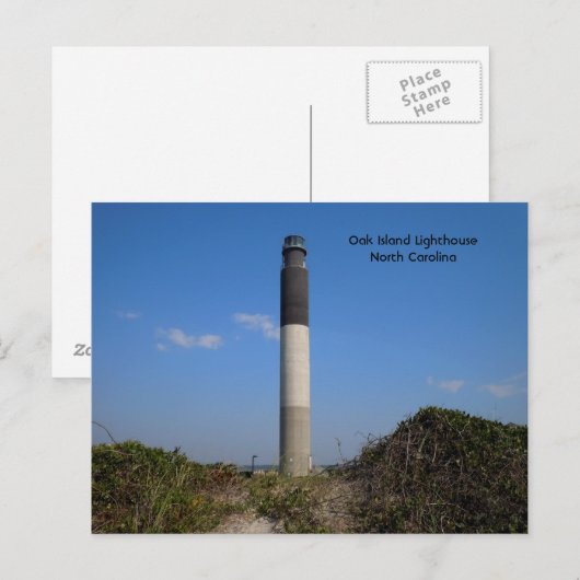 Oak Island Lighthouse, North Carolina Briefkaart (Voorkant / Achterkant)