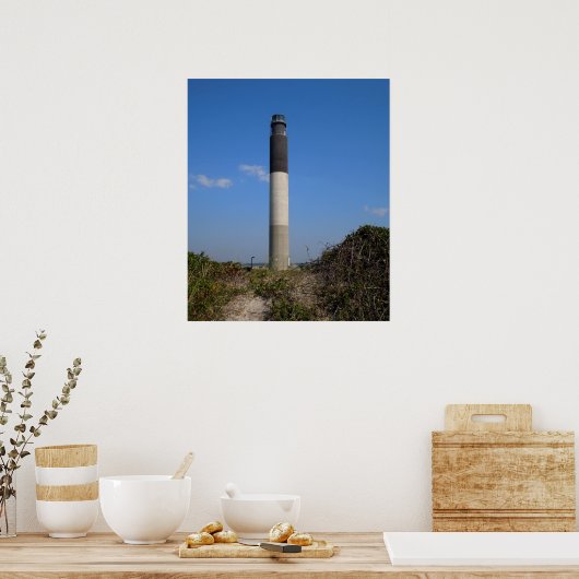 Oak Island Lighthouse, North Carolina Poster (Keuken)