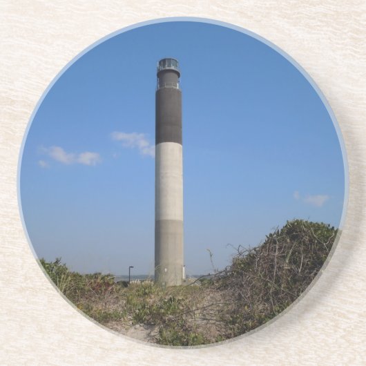 Oak Island Lighthouse, North Carolina Zandsteen Onderzetter (Voorkant)
