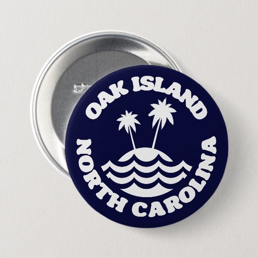 Oak Island, North Carolina Ronde Button 7,6 Cm (Voorkant /achterkant)