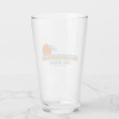 Oak Island North Carolina Sun Palm Trees Glas (Achterkant)