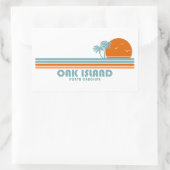 Oak Island North Carolina Sun Palm Trees Rechthoekige Sticker (Tas)