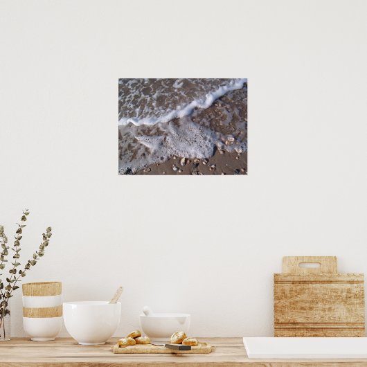 Oak Island, North Carolina - zand en schelpen Poster (Keuken)