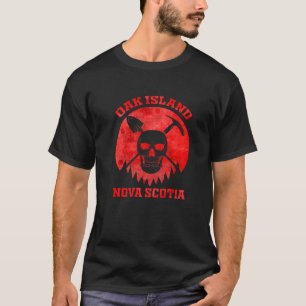 Oak Island Nova Scotia Skull Treasure Hunter T-shirt