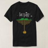 Oak Island NS Cartoon Map Cursed Treasure T-Shirt  (Design voorkant)