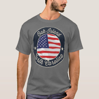 Oak Island - Patriotic North Carolina Souvenir T-S T-shirt