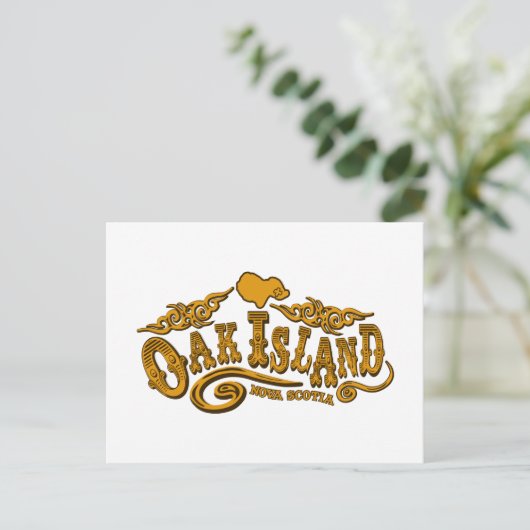 Oak Island Saloon Briefkaart (Staand voorkant)