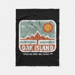 Oak Island Treasure Hunt Supply 1795 Kaart M Fleece Deken