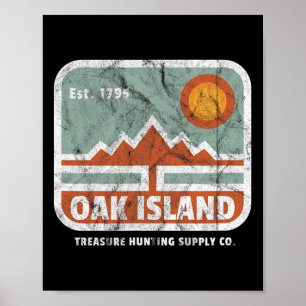 Oak Island Treasure Hunt Supply  1795 Kaart M Poster