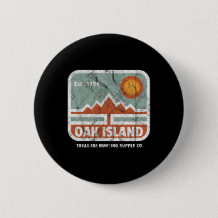 Oak Island Treasure Hunt Supply 1795 Kaart M Ronde Button 5,7 Cm