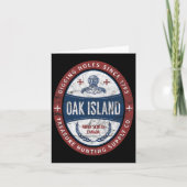 Oak Island Treasure Hunting Retro Templar Knight T Kaart (Voorkant)