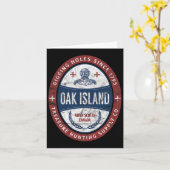 Oak Island Treasure Hunting Retro Templar Knight T Kaart (Gele Bloem)