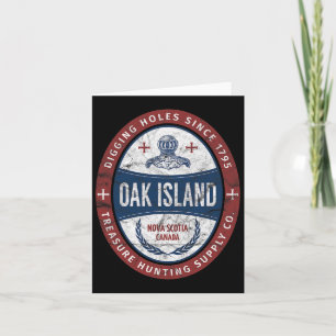 Oak Island Treasure Hunting Retro Templar Knight T Kaart