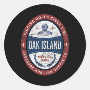 Oak Island Treasure Hunting Retro Templar Knight T Ronde Sticker