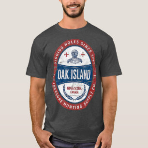 Oak Island Treasure Hunting Retro Templar Knight T-shirt