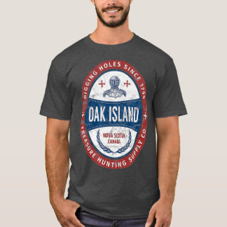 Oak Island Treasure Hunting Retro Templar Knight T-shirt