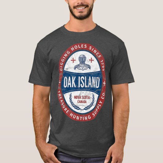Oak Island Treasure Hunting Retro Templar Knight T-shirt (Voorkant)