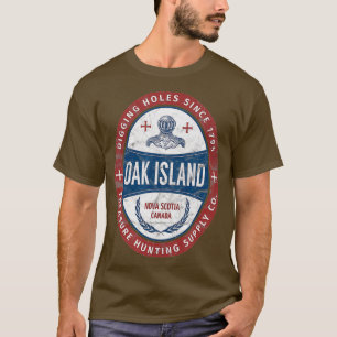 Oak Island Treasure Hunting Retro Templar Knight T-shirt