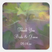 Oak Leaf Hydrangea Wedding Dank je wel Vierkante Sticker (Voorkant)