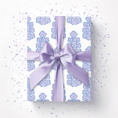 Oak Leaf in Blue and Purple Cadeaupapier