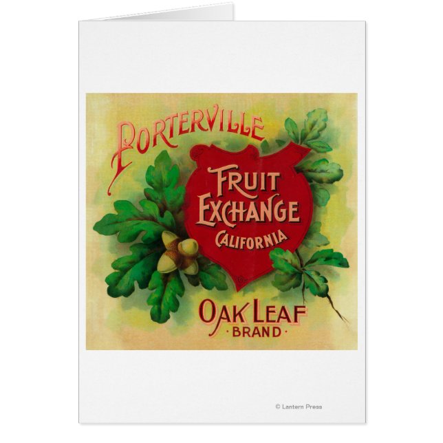 Oak Leaf Oranje LabelPorterville, CA (Voorkant)