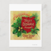 Oak Leaf Oranje LabelPorterville, CA Briefkaart (Voorkant)